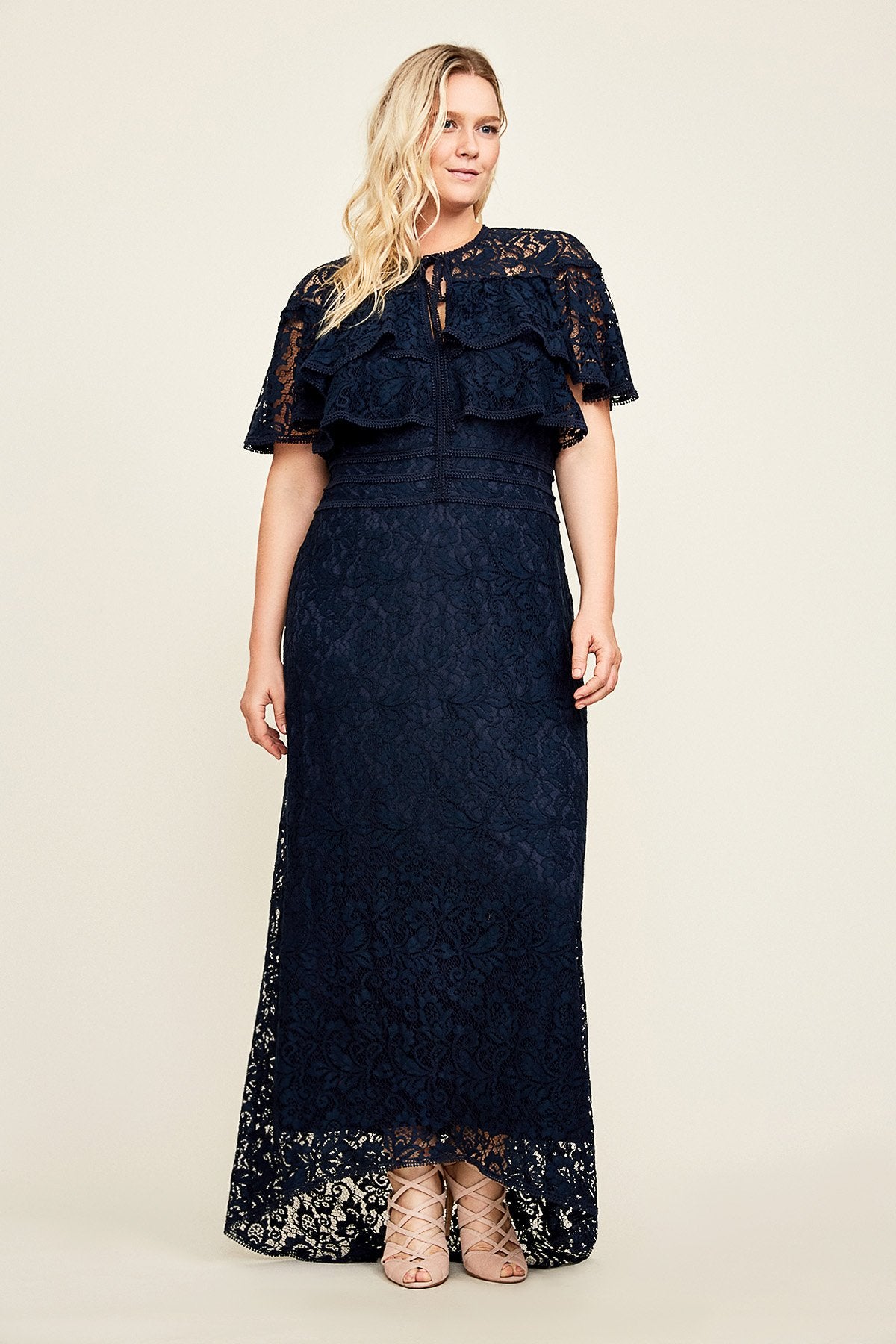 Aileen High-Low Lace Gown - PLUS SIZE