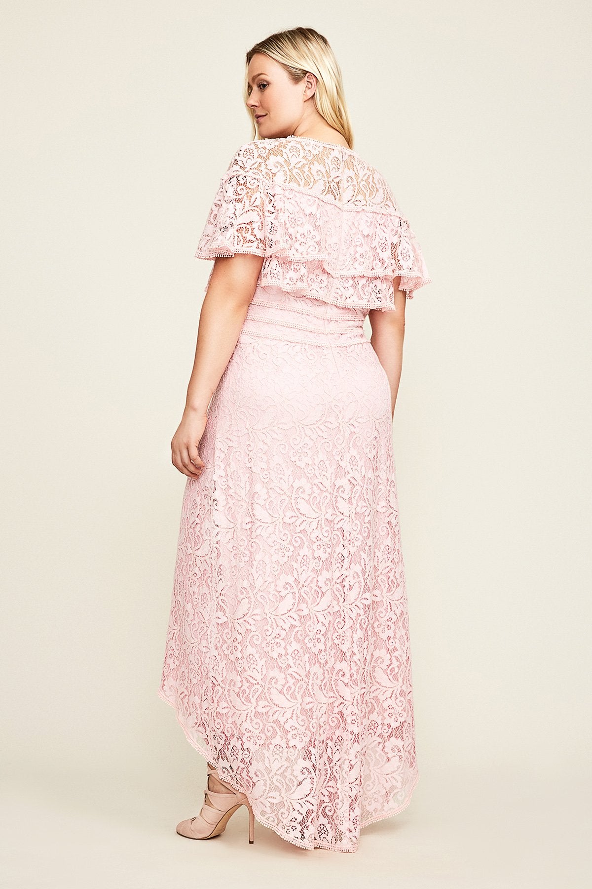 Aileen High-Low Lace Gown - PLUS SIZE