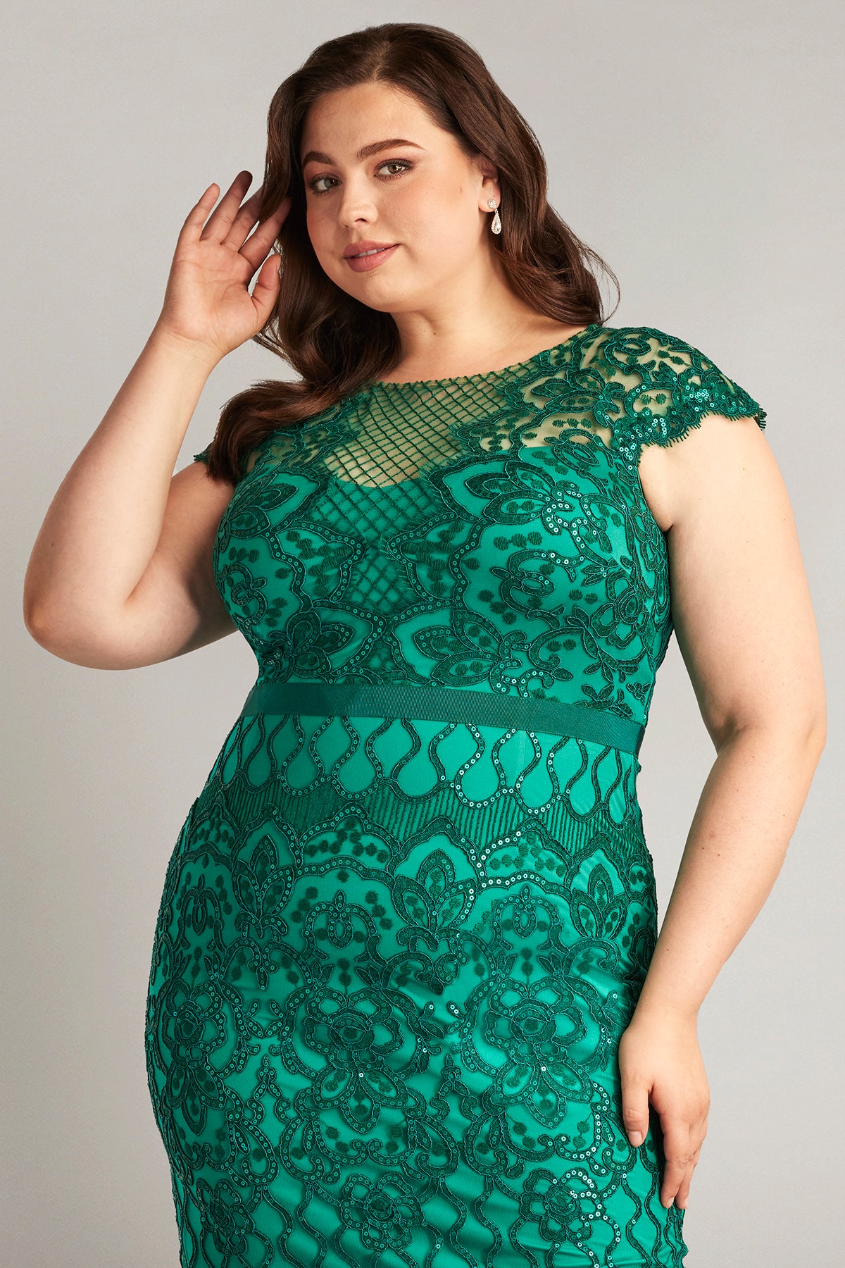 Miranda Sequin Embroidered Dress - PLUS SIZE