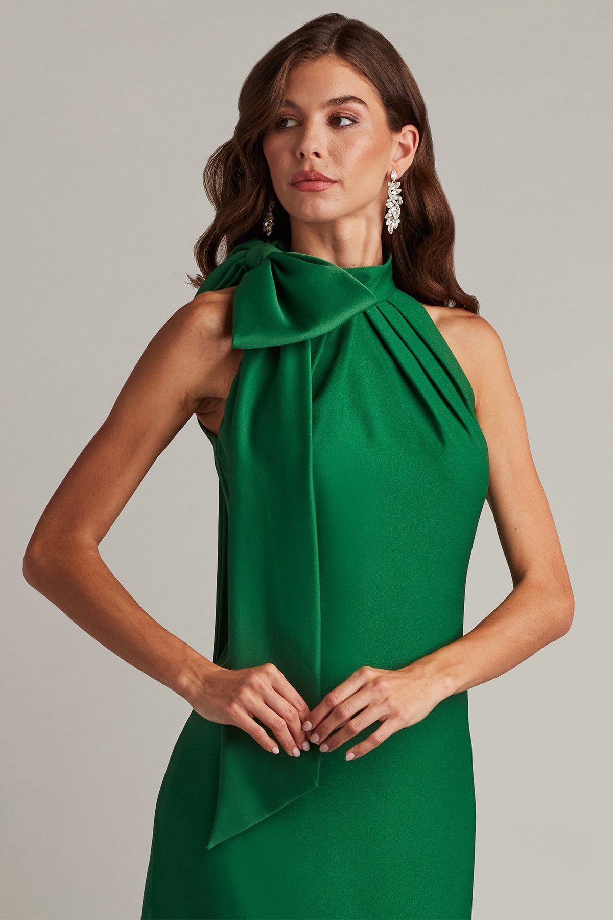 Sims Shoulder Bow Halter Gown