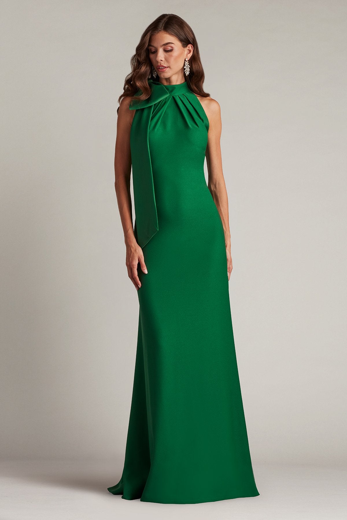 Sims Shoulder Bow Halter Gown