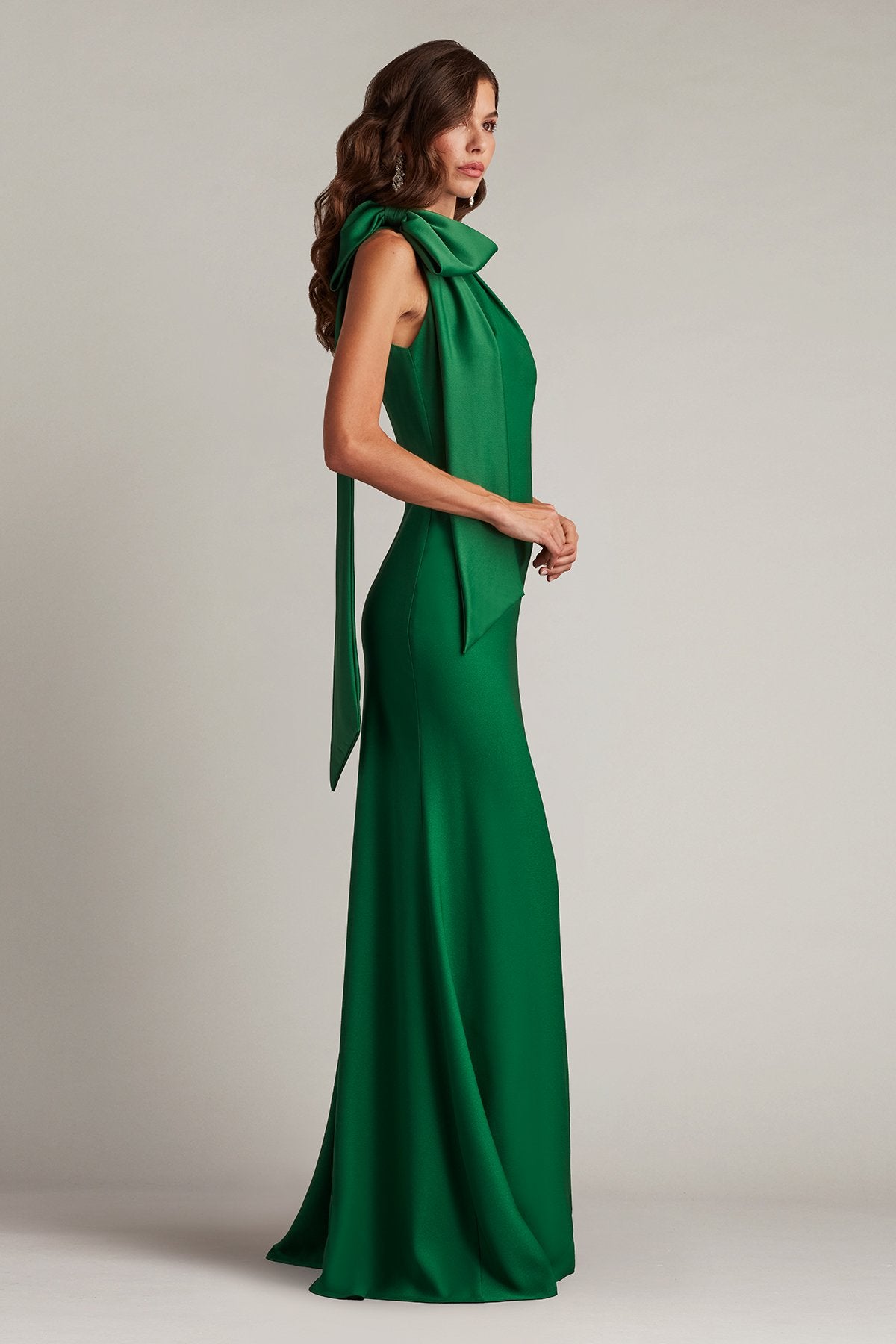 Sims Shoulder Bow Halter Gown