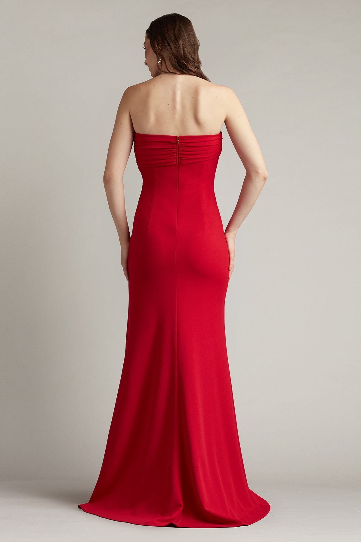 Dorsett Pleated Crepe Gown