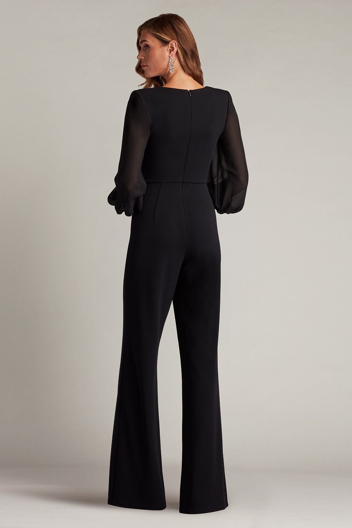 Sahana Bishop Sleeve Plunge Jumpsuit