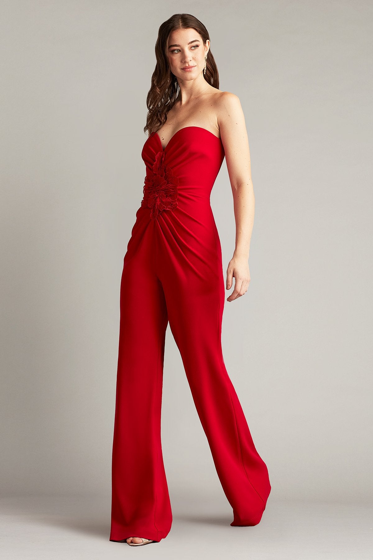 Sirota Center-Front Ruffle Jumpsuit