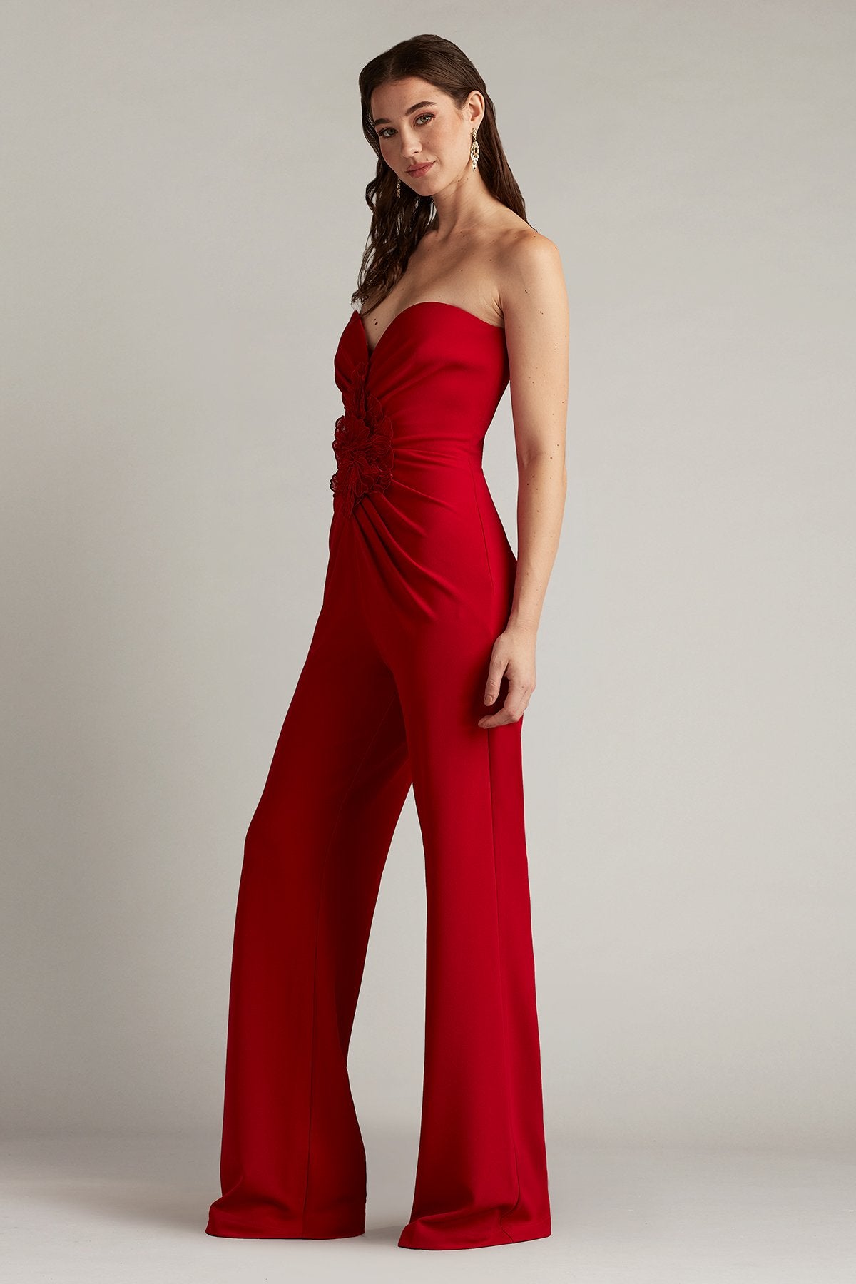 Sirota Center-Front Ruffle Jumpsuit
