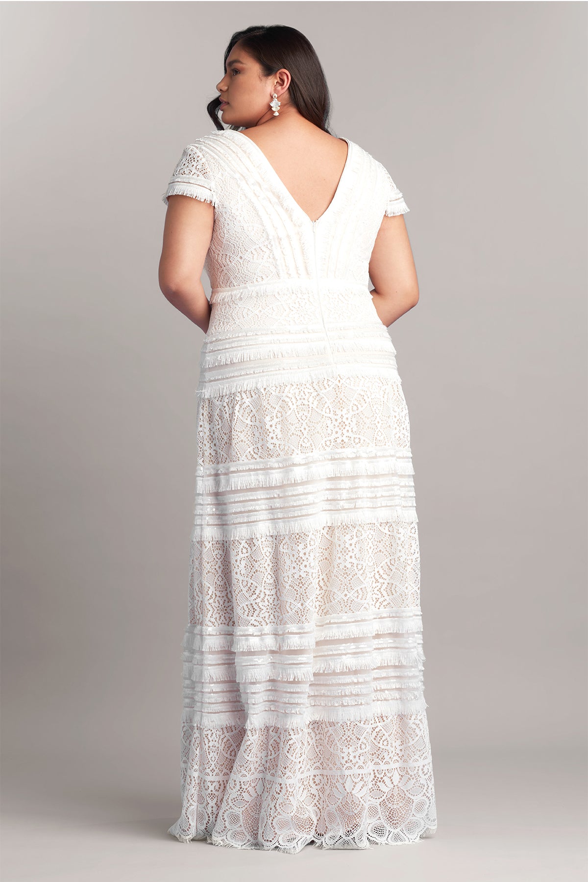 Nisa Lace & Fringe Gown - PLUS SIZE