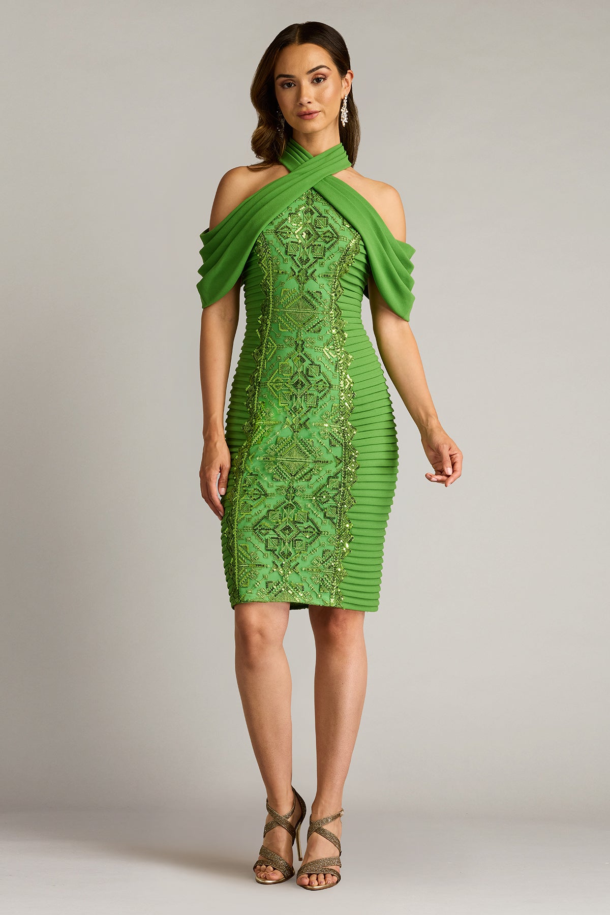 Chenoa Embellished Halter Dress