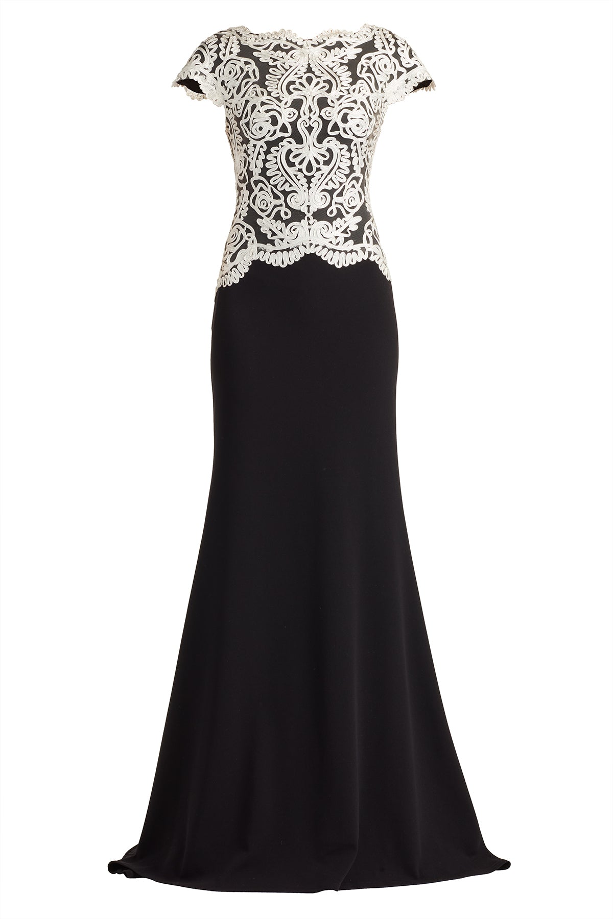 Isadora Embroidered Crepe Gown