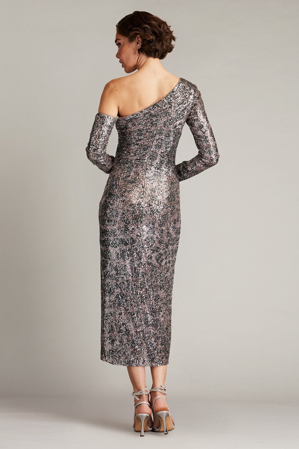 Sevilla Sequin One Shoulder Midi Dress