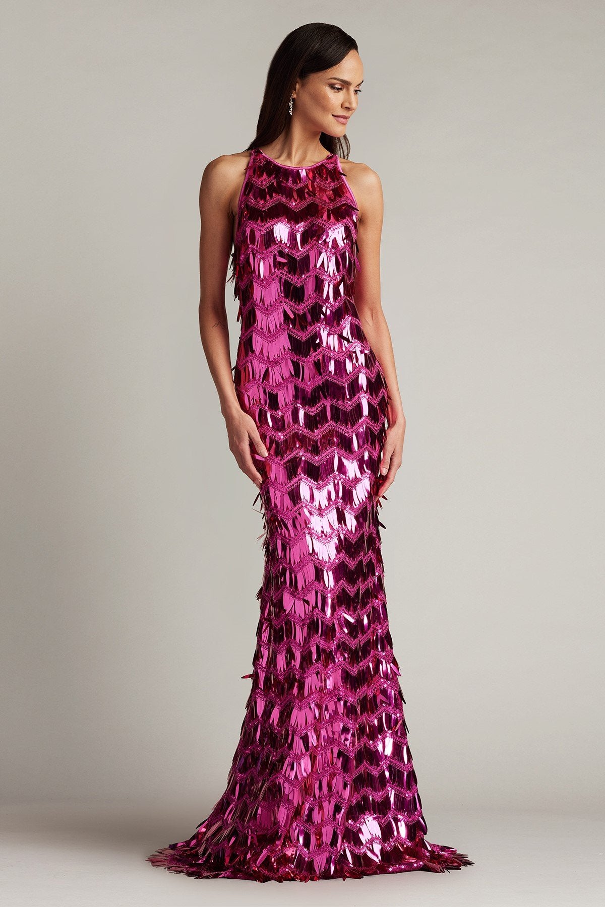 Madysin Sequin Fringe Gown