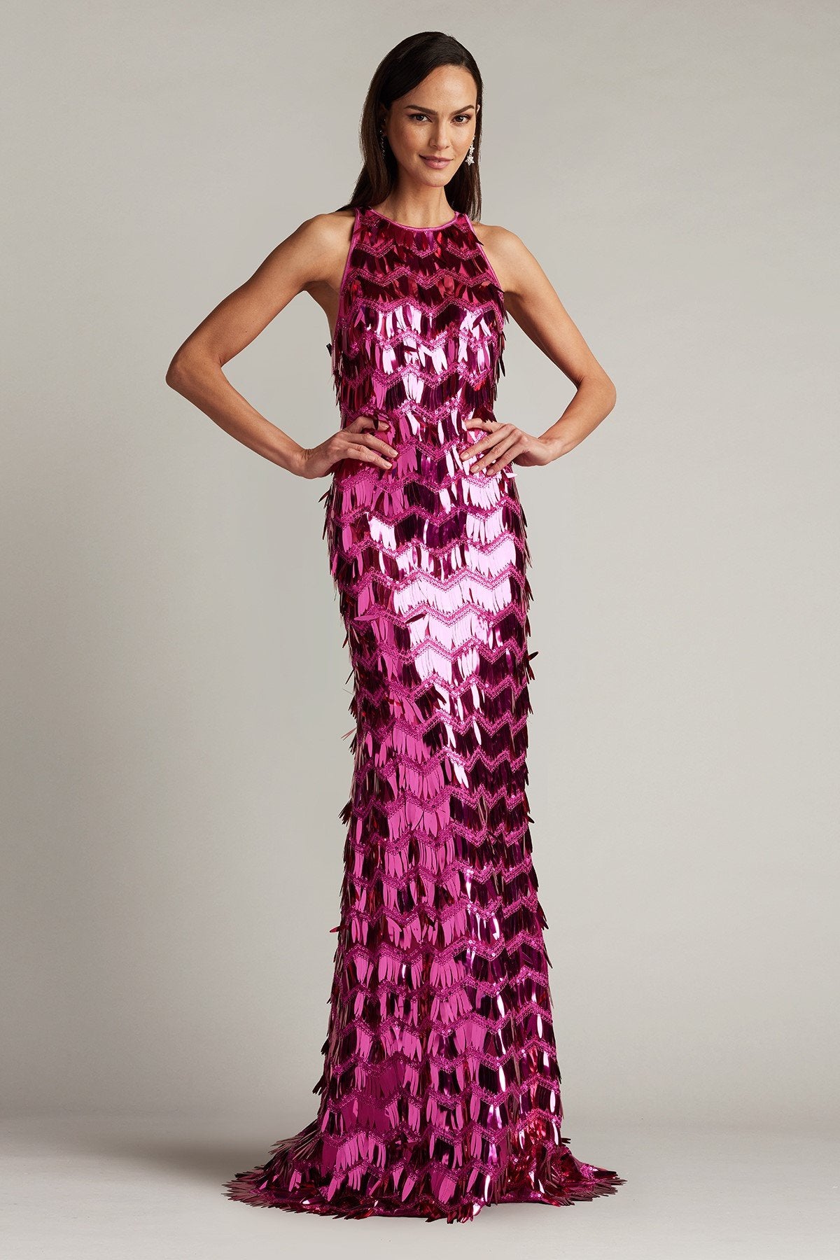 Madysin Sequin Fringe Gown