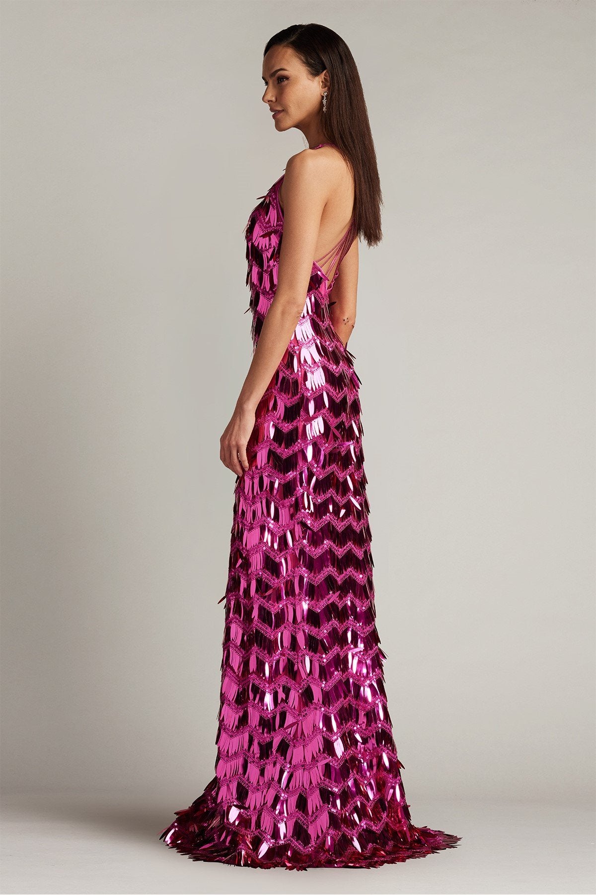 Madysin Sequin Fringe Gown